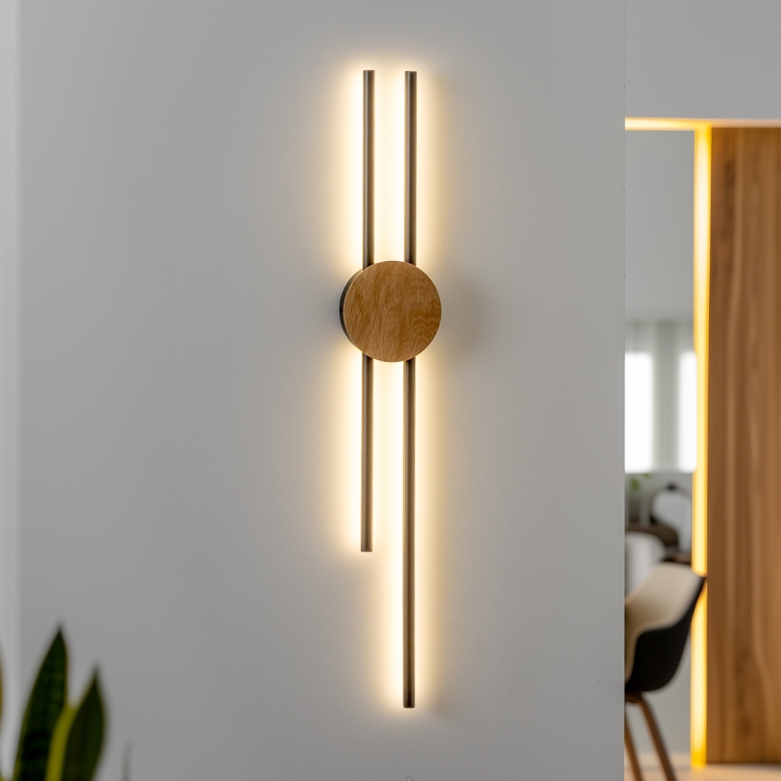 Brilagi - LED Stenska svetilka WOODY COLLINE LED/15W/230V 80 cm hrast