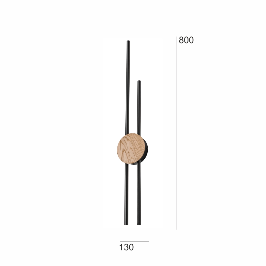 Brilagi - LED Stenska svetilka WOODY COLLINE LED/15W/230V 80 cm hrast