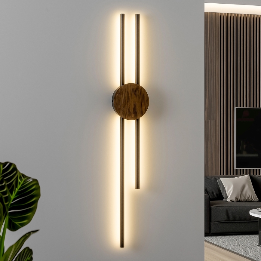 Brilagi - LED Stenska svetilka WOODY COLLINE LED/15W/230V 80 cm hrast oreh
