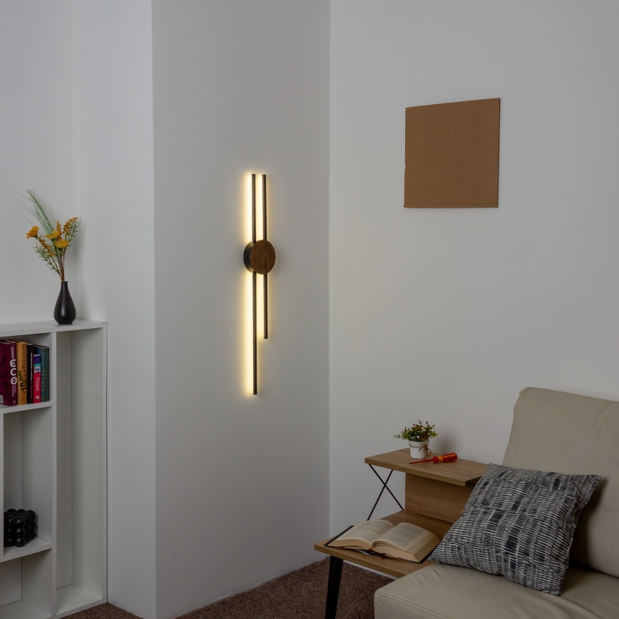 Brilagi - LED Stenska svetilka WOODY COLLINE LED/15W/230V 80 cm hrast oreh
