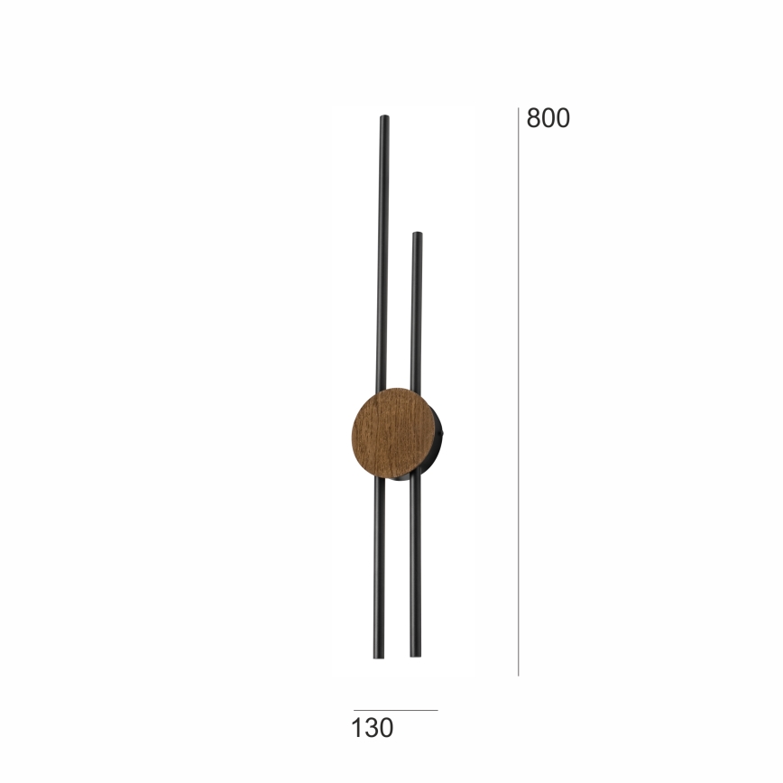 Brilagi - LED Stenska svetilka WOODY COLLINE LED/15W/230V 80 cm hrast oreh