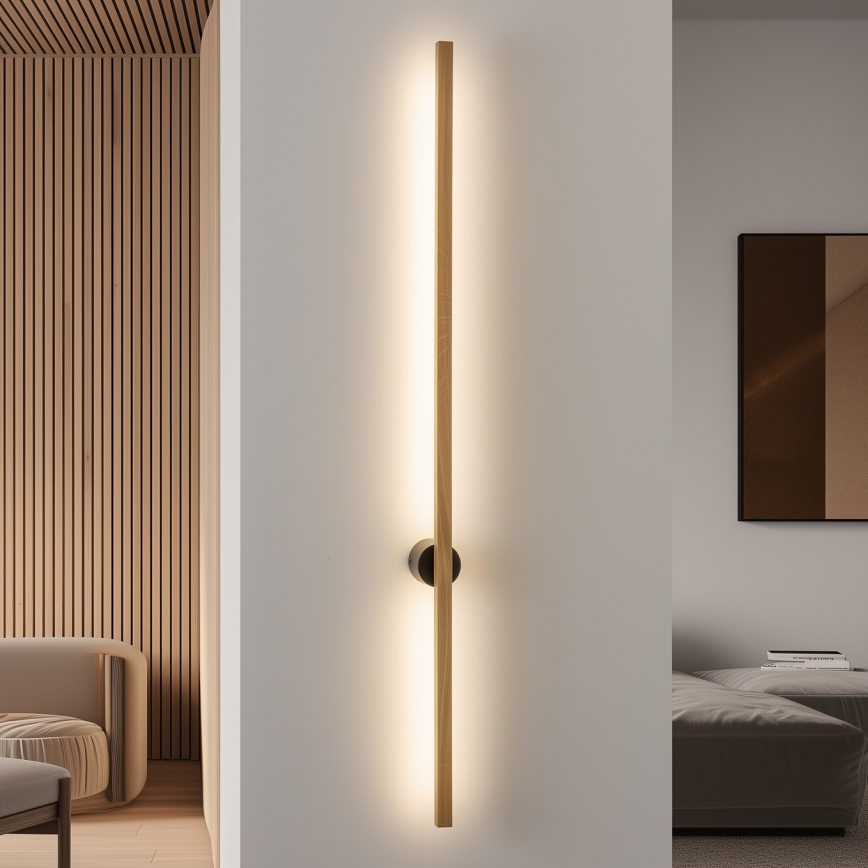 Brilagi - LED Stenska svetilka WOODY LINE LED/12W/230V 120 cm hrast