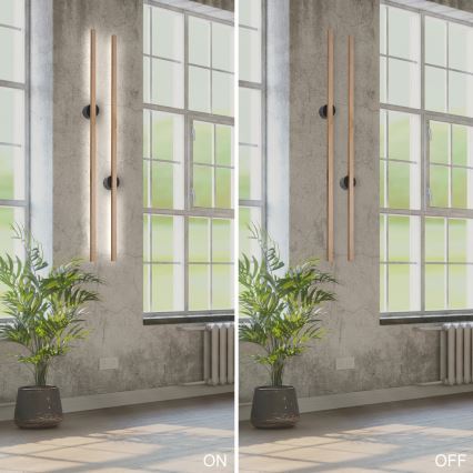 Brilagi - LED Stenska svetilka WOODY LINE LED/12W/230V 120 cm hrast