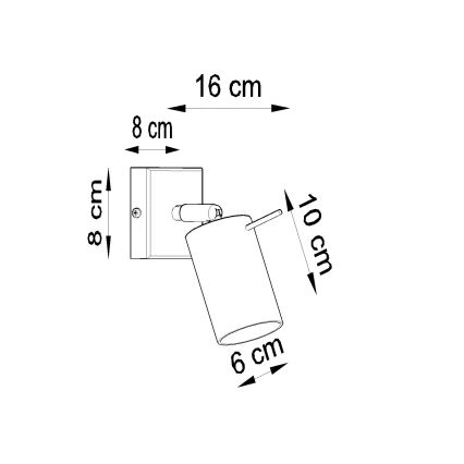 Brilagi -  LED Stenski reflektor ASMUS 1xGU10/7W/230V črna