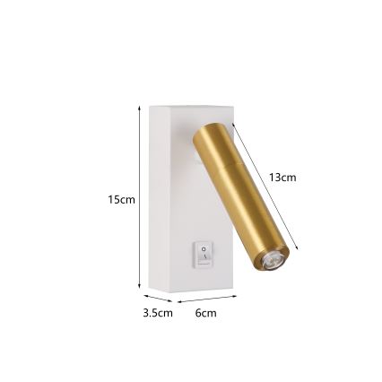 Brilagi - LED Stenski reflektor MAYA 1xG9/4W/230V bela/zlata
