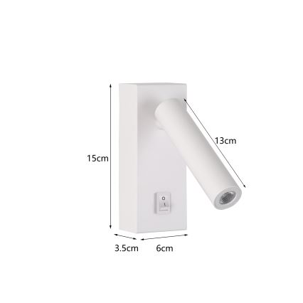 Brilagi - LED Stenski reflektor MAYA LED/3W/230V 4000K bela