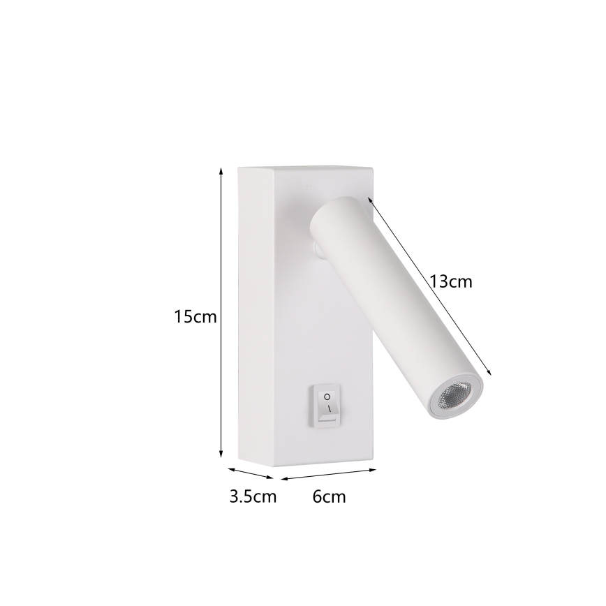 Brilagi - LED Stenski reflektor MAYA LED/3W/230V 4000K bela