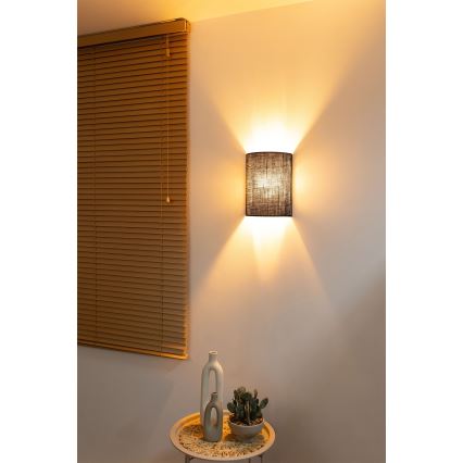 Brilagi - LED stensko svetilo BOHO STYLE 1xE27/15W/230V rjava