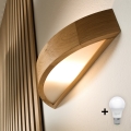 Brilagi - LED stensko svetilo CARVALHO 1xE27/15W/230V hrast