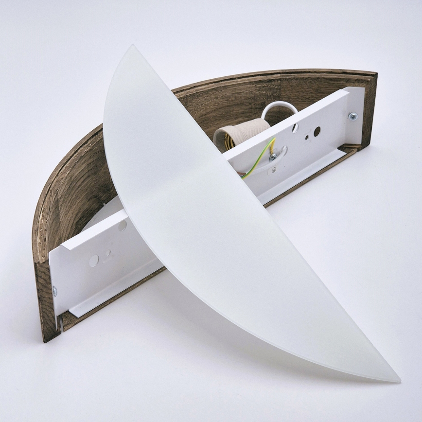 Brilagi - LED stensko svetilo CARVALHO 1xE27/15W/230V hrast oreh