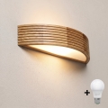 Brilagi - LED stensko svetilo CARVALHO MODERN 1xE27/60W/230V hrast