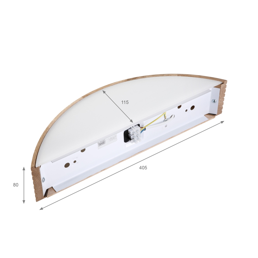Brilagi - LED stensko svetilo CARVALHO MODERN 1xE27/60W/230V hrast