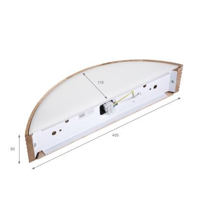 Brilagi - LED stensko svetilo CARVALHO MODERN 3xE27/60W/230V hrast