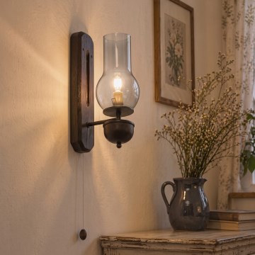 BRILAGI - LED Stensko svetilo COTTAGE 1xE14/40W/230V buk/dimna siva