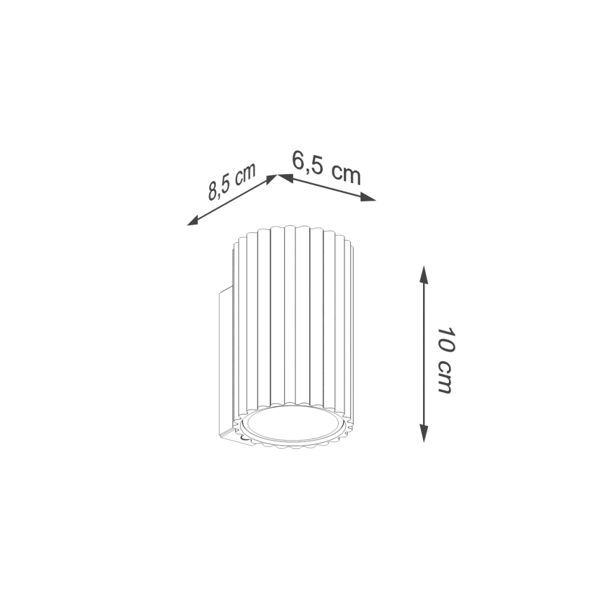 Brilagi - LED stensko svetilo CRESTO 1xGU10/10W/230V 10 cm turkizno