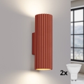 BRILAGI - LED stensko svetilo CRESTO 2xGU10/10W/230V 20 cm oranžno