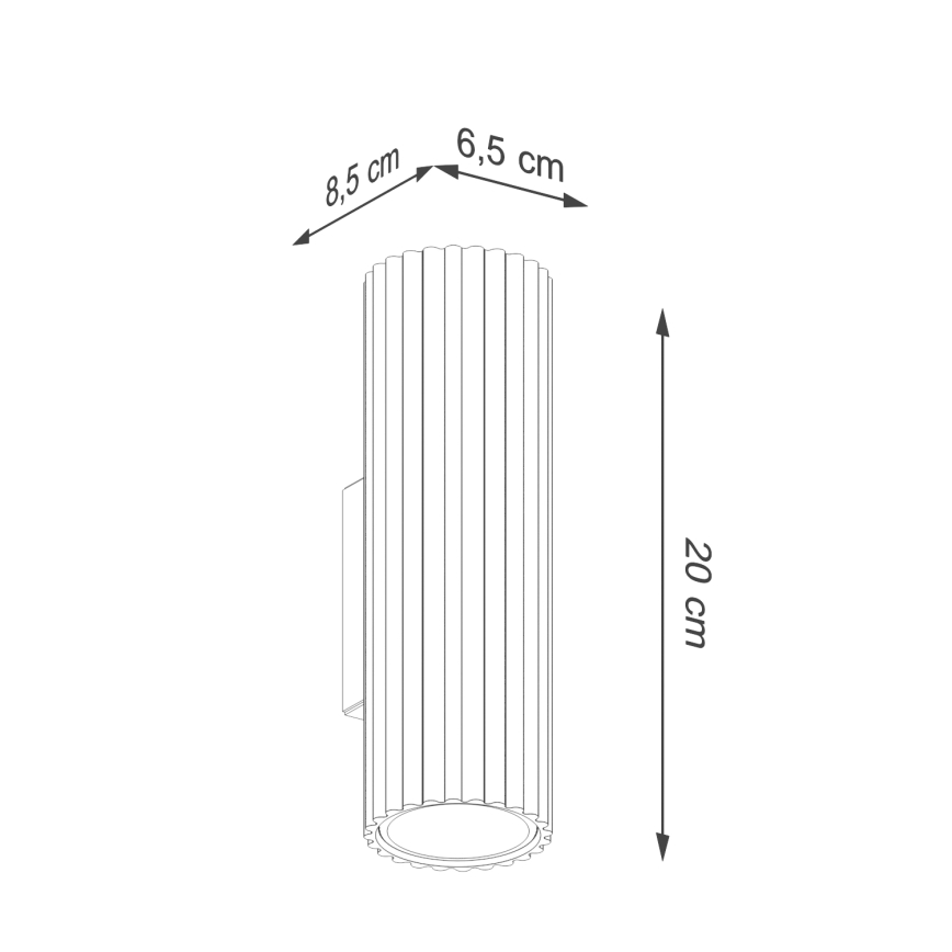 BRILAGI - LED stensko svetilo CRESTO 2xGU10/10W/230V 20 cm oranžno