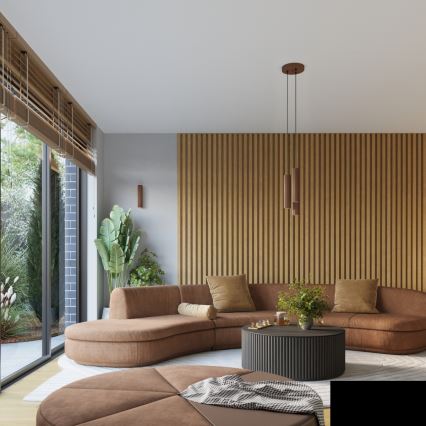 Brilagi - LED stensko svetilo CRESTO 2xGU10/10W/230V 20 cm rjavo