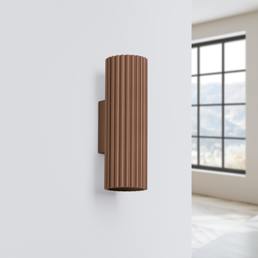 Brilagi - LED stensko svetilo CRESTO 2xGU10/10W/230V 20 cm rjavo