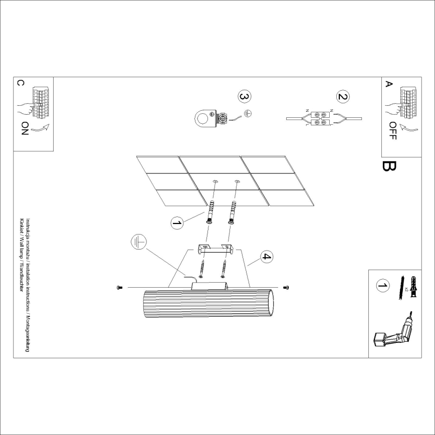 Brilagi - LED stensko svetilo CRESTO 2xGU10/10W/230V 30 cm zlato