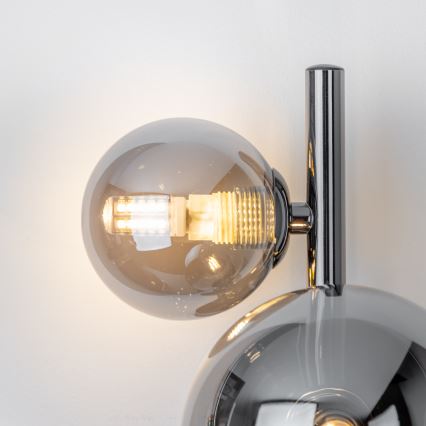 Brilagi - LED stensko svetilo MILLA 3xG9/3W/230V črn krom/dimno