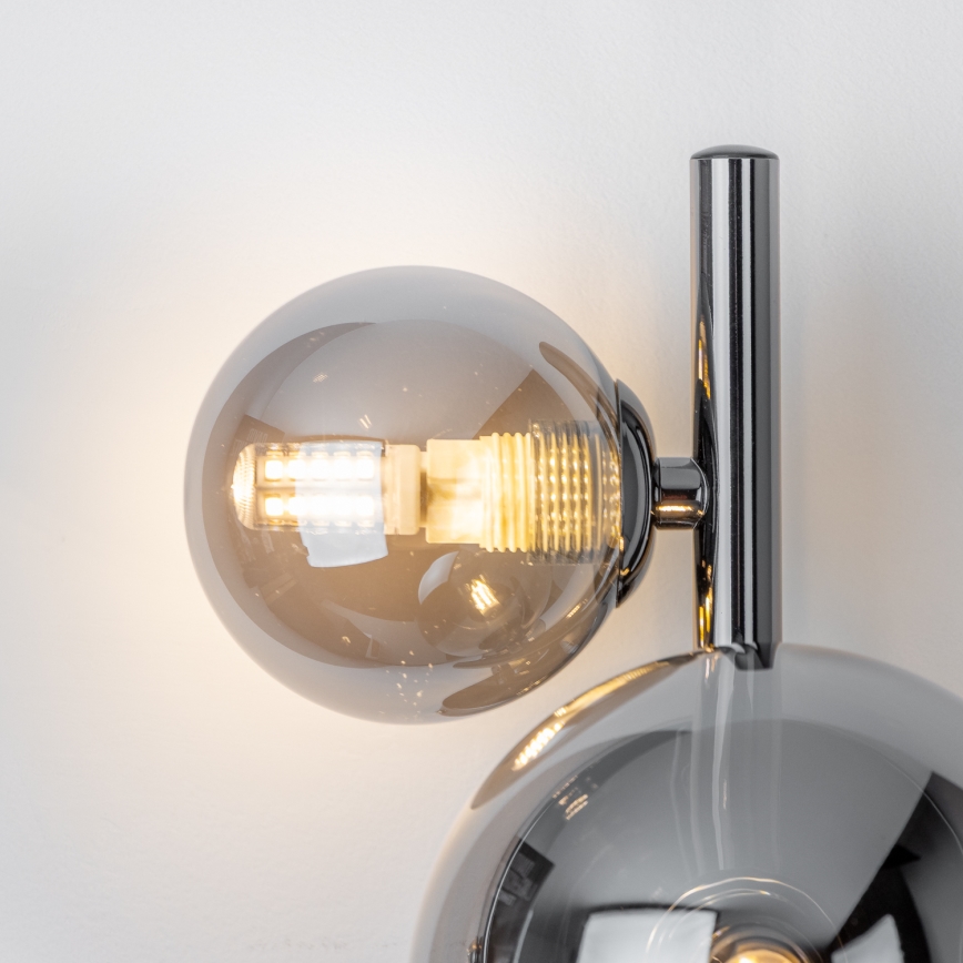 Brilagi - LED stensko svetilo MILLA 3xG9/3W/230V črn krom/dimno