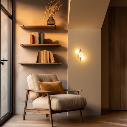 Brilagi - LED stensko svetilo MILLA 3xG9/3W/230V črni krom/bela