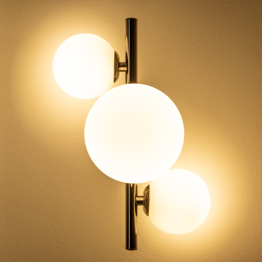 Brilagi - LED stensko svetilo MILLA 3xG9/3W/230V črni krom/bela