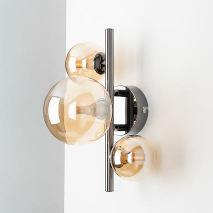 Brilagi - LED stensko svetilo MILLA 3xG9/3W/230V črno-krom/zlato