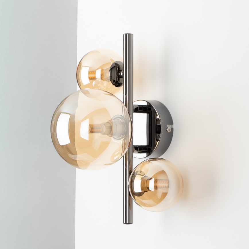 Brilagi - LED stensko svetilo MILLA 3xG9/3W/230V črno-krom/zlato