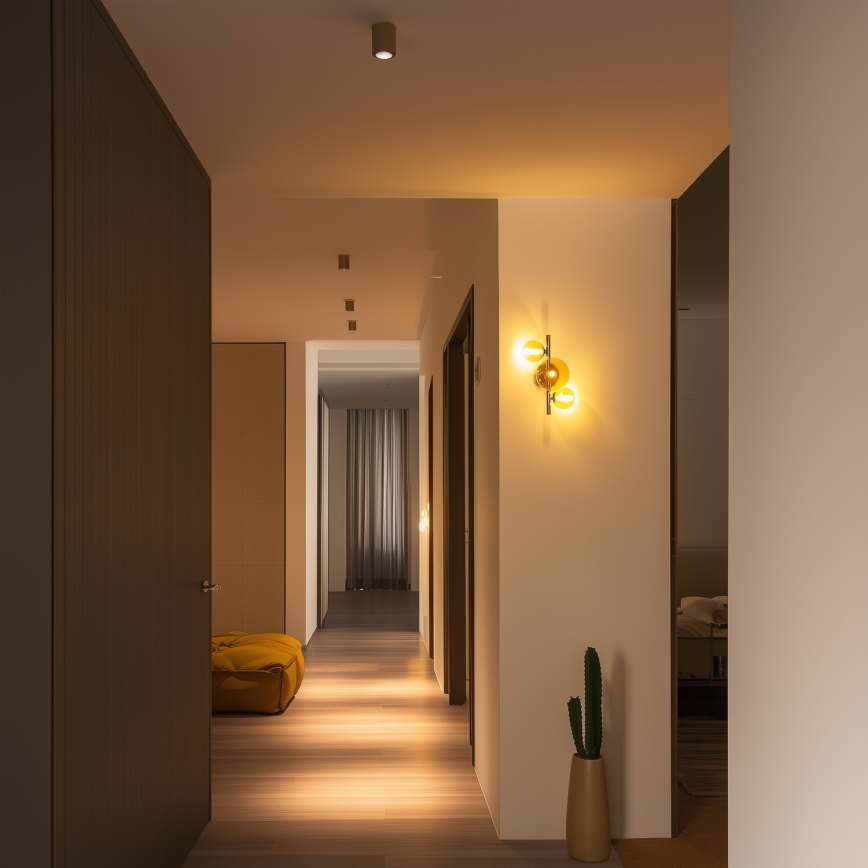 Brilagi - LED stensko svetilo MILLA 3xG9/3W/230V črno-krom/zlato