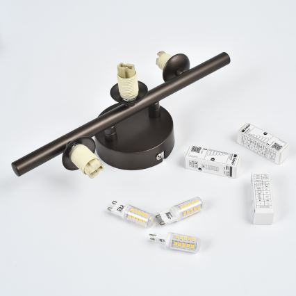 Brilagi - LED stensko svetilo MILLA 3xG9/3W/230V rjava/dimno rjava