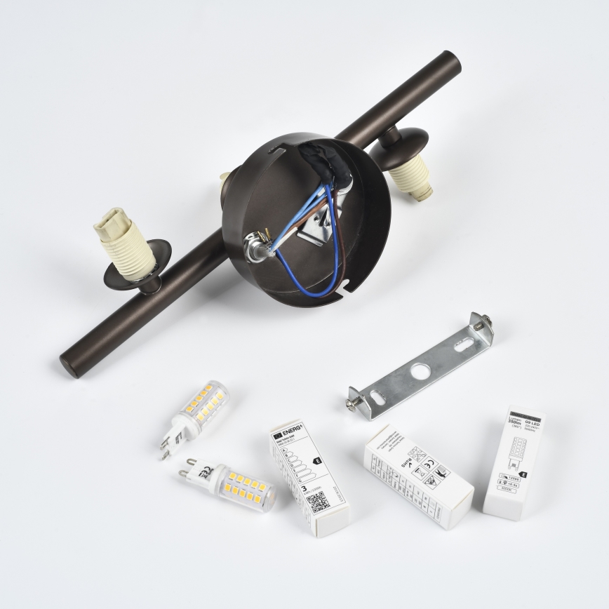 Brilagi - LED stensko svetilo MILLA 3xG9/3W/230V rjava/dimno rjava