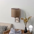 BRILAGI - LED stensko svetilo NUBILA 1xE27/60W/230V mat krom/rjava