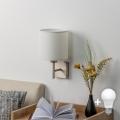 BRILAGI - LED Stensko svetilo NUBILA 1xE27/60W/230V matni krom/bela