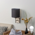 BRILAGI - LED stensko svetilo NUBILA 1xE27/60W/230V matni krom/črna