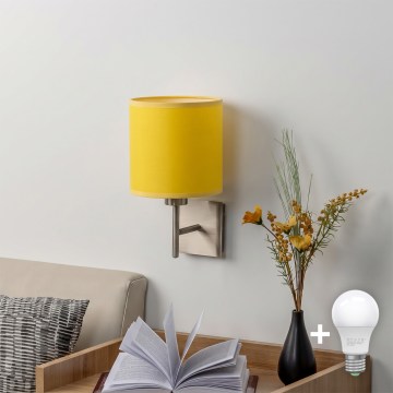 BRILAGI - LED stensko svetilo NUBILA 1xE27/60W/230V matni krom/rumena