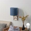 BRILAGI - LED stensko svetilo NUBILA 1xE27/60W/230V matni krom/temno modra