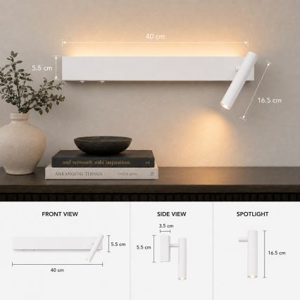 Brilagi - LED stensko točkovno svetilo ARLIX LED/3W/230V + LED/7W bela CRI 90