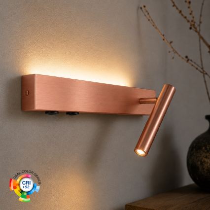 Brilagi - LED stensko točkovno svetilo ARLIX LED/3W/230V + LED/7W bronasto CRI 90