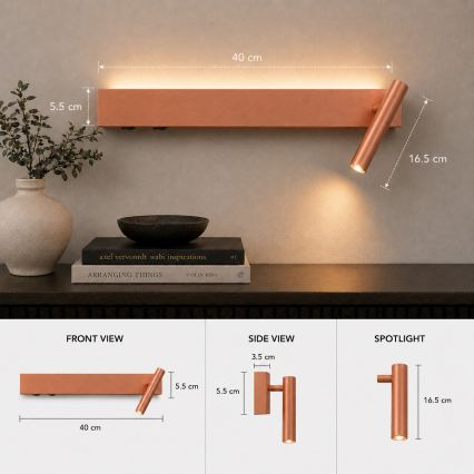 Brilagi - LED stensko točkovno svetilo ARLIX LED/3W/230V + LED/7W bronasto CRI 90