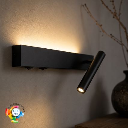 Brilagi - LED stensko točkovno svetilo ARLIX LED/3W/230V + LED/7W črno CRI 90