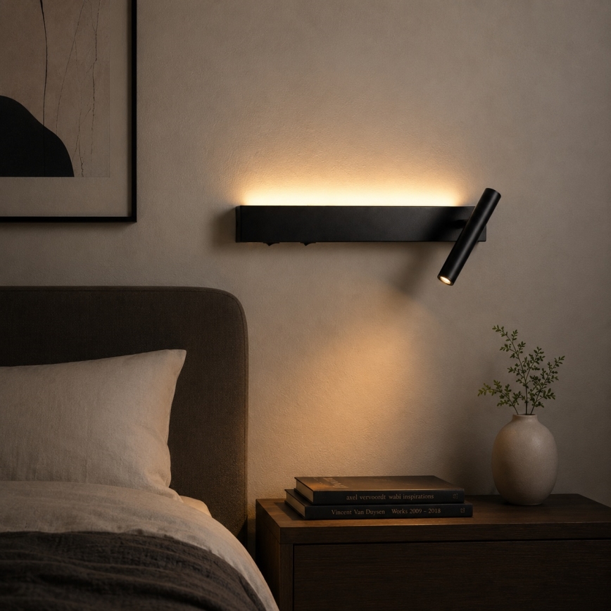 Brilagi - LED stensko točkovno svetilo ARLIX LED/3W/230V + LED/7W črno CRI 90
