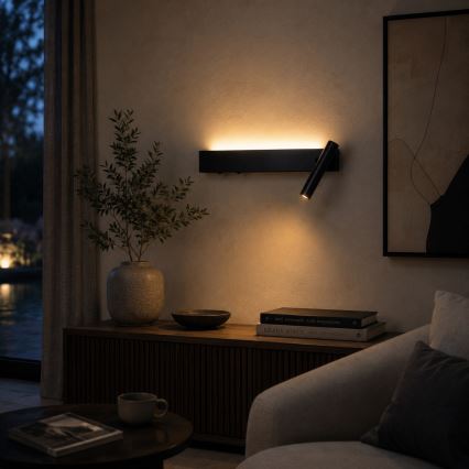 Brilagi - LED stensko točkovno svetilo ARLIX LED/3W/230V + LED/7W črno CRI 90