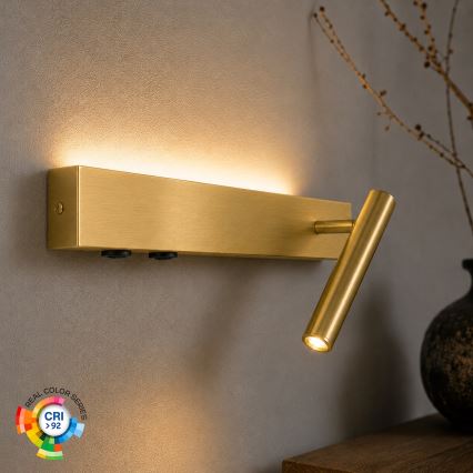Brilagi - LED stensko točkovno svetilo ARLIX LED/3W/230V + LED/7W, zlato, CRI 90
