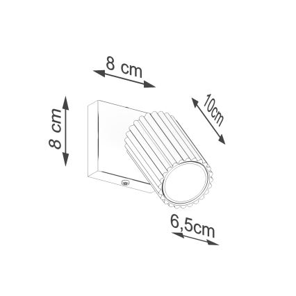 Brilagi - LED stensko točkovno svetilo CRESTO 1xGU10/10W/230V bordo