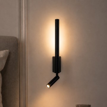 Brilagi - LED stensko točkovno svetilo VIXON LED/3W/230V + LED/5W črna CRI 90