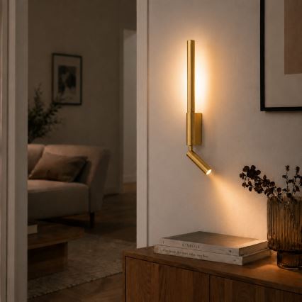 BRILAGI - LED stensko točkovno svetilo VIXON LED/3W/230V + LED/5W, zlato, CRI 90