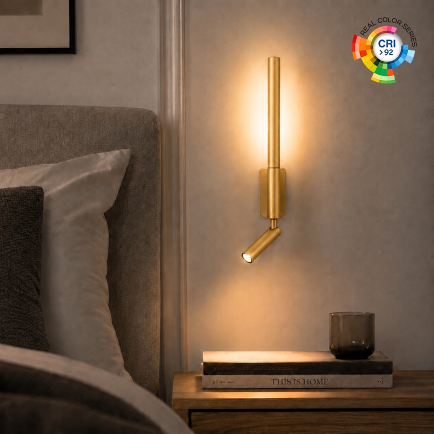 BRILAGI - LED stensko točkovno svetilo VIXON LED/3W/230V + LED/5W, zlato, CRI 90