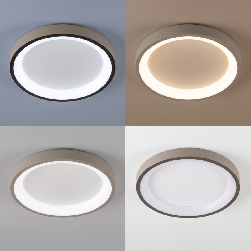 BRILAGI - Zatemnljivo LED stropno svetilo FALCON SLIM LED/42W/230V 3000-6500K Ø 50 cm bela/bež + daljinski upravljalnik